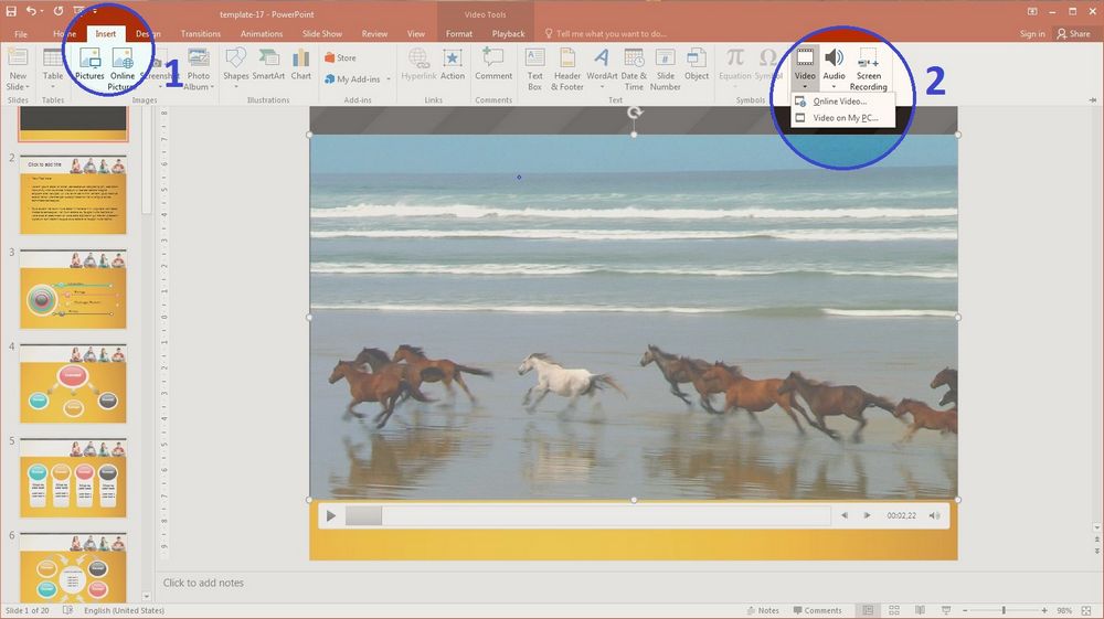 Video Aids for PowerPoint: Insert Video