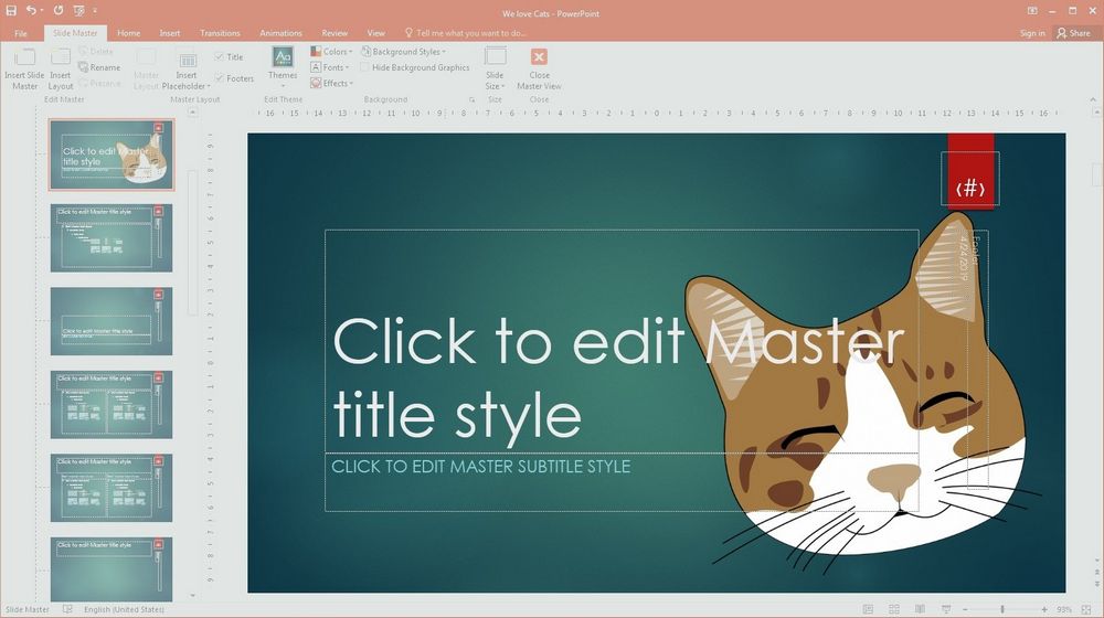 PowerPoint Master Views: editing the Slide Master