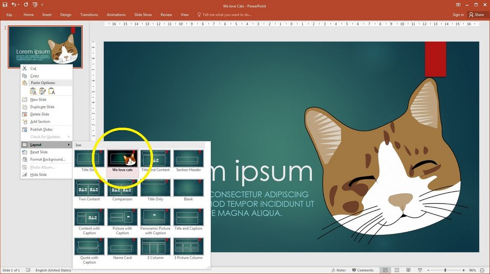 PowerPoint Master Views: insert layout