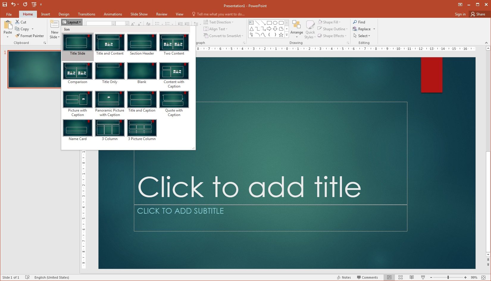 10 Essential Skills for Novice PowerPoint Users: Select Layout on the Home tab ribbon