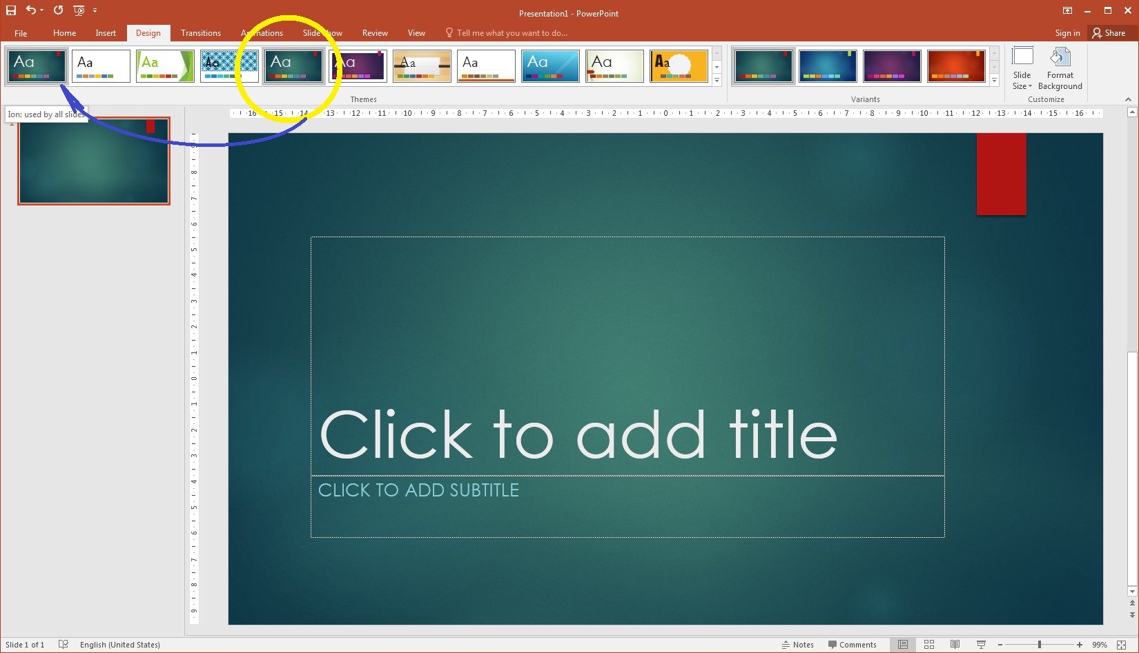 10 Essential Skills for Novice PowerPoint Users: Theme Select