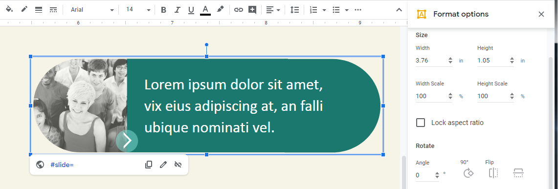 Making an Interactive Presentation in Google Slides: An example of a more complex button