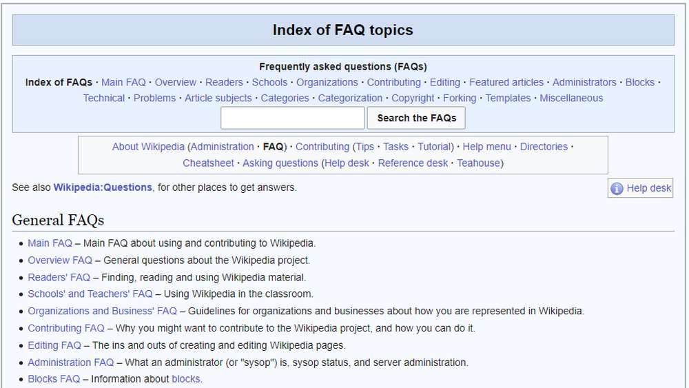 Wikipedia FAQ Page to convert into FAQ Word Template