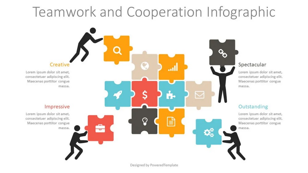 Teamwork and Cooperation Infographic - Free Google Slides theme and PowerPoint template