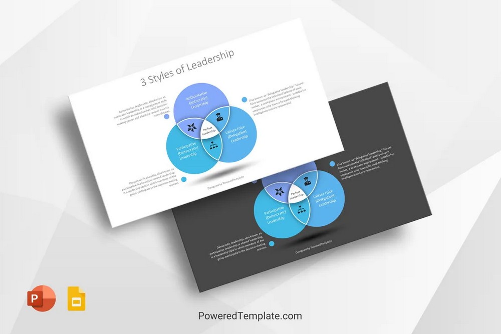 Leadership and Vision -- 3 Styles of Leadership - Free Google Slides theme and PowerPoint template