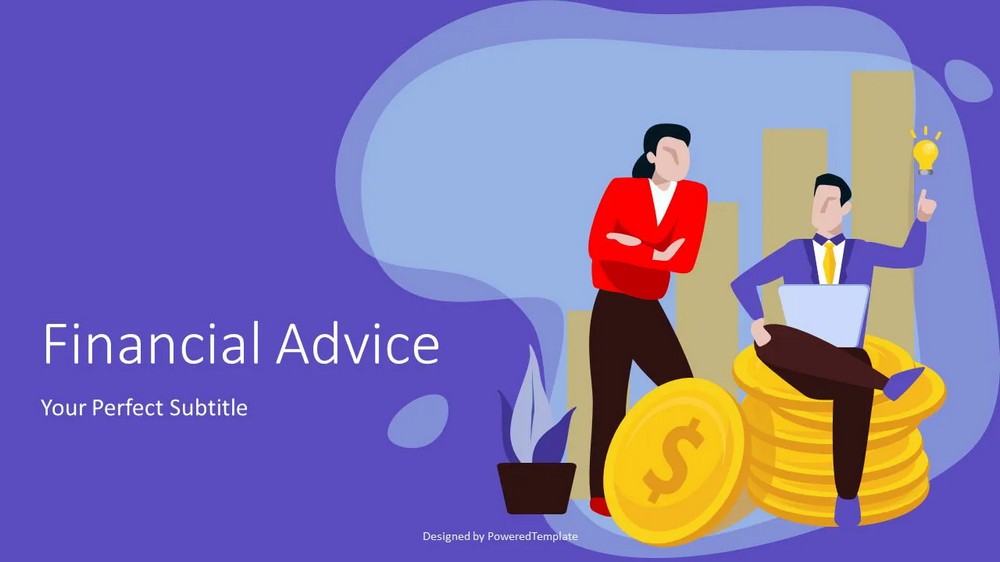 Venture Capital Audience -- Financial Advice Cover Slide - Free Google Slides theme and PowerPoint template
