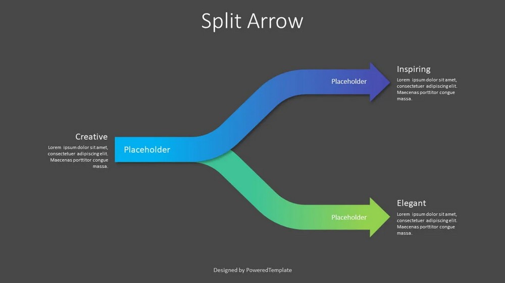 Split Process Arrow Diagram - Free Google Slides theme and PowerPoint template
