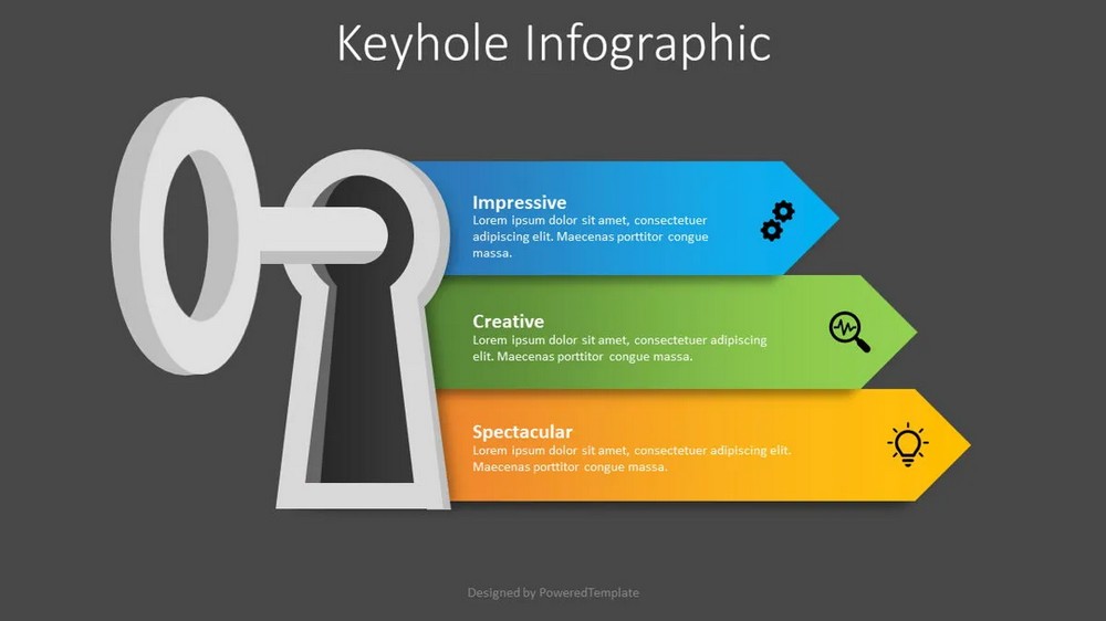 Business Model Examples and Case Studies -- Keyhole with Options Infographic - Free Google Slides theme and PowerPoint template
