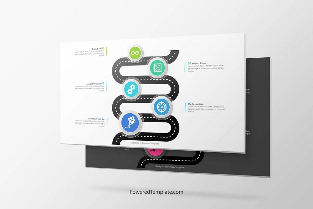 Leadership and Vision -- 5 Step Strategic Planning Framework Milestones Roadmap - Free Google Slides theme and PowerPoint template