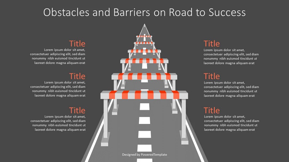 Obstacles and Barriers on Road to Success - Free Google Slides theme and PowerPoint template
