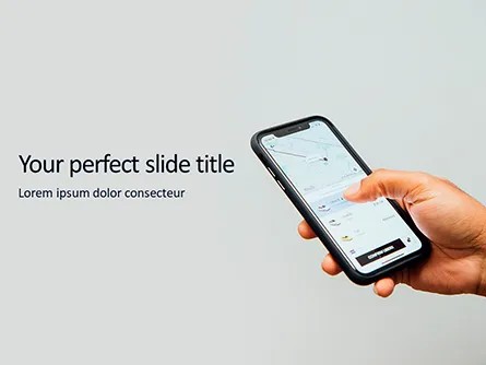 Taxi App on Mobile Phone - Free Google Slides theme and PowerPoint template
