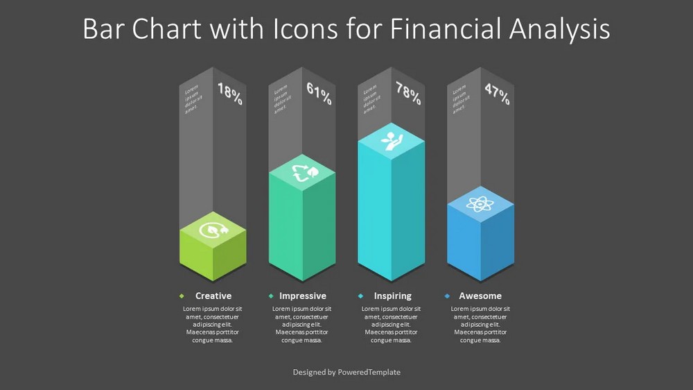Bar Chart with Icons for Financial Analysis Presentation Slide - Free Google Slides theme and PowerPoint template
