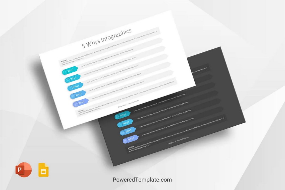 5 Whys Analysis Template - Free Google Slides theme and PowerPoint template
