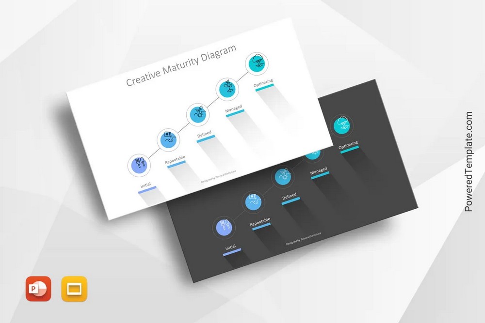 Organizational Structure: Building Blocks for Successful Business Management -- Creative Maturity Diagram for Presentations - Free Google Slides theme and PowerPoint template
