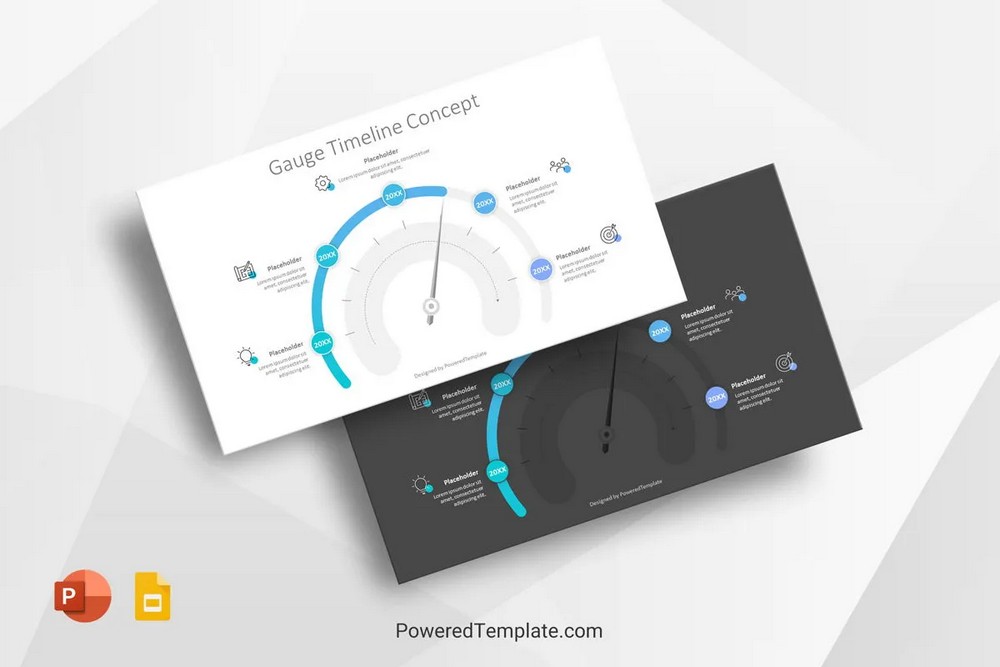 Gauge Timeline Concept - Free Google Slides theme and PowerPoint template
