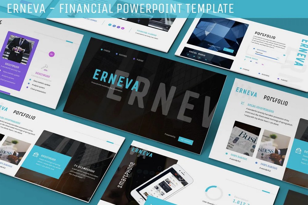 Erneva - Financial Powerpoint Template
