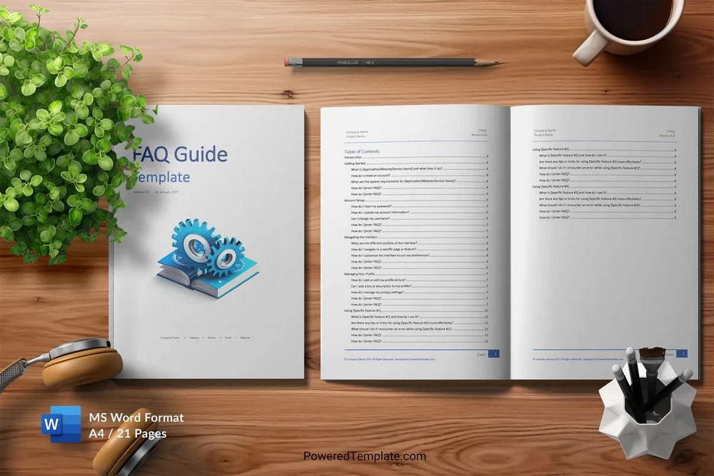Free MS Word Template for FAQ Guide – Detailed Online FAQ