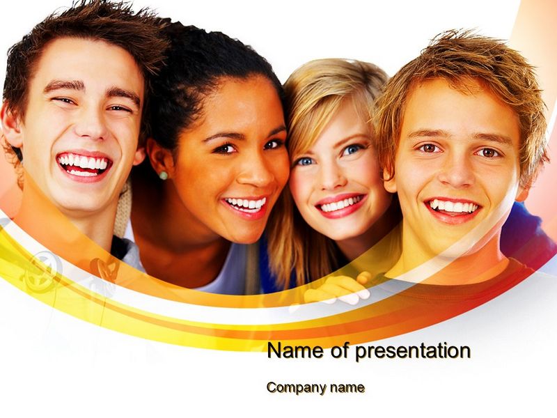 High School Students PowerPoint Template and Google Slides Theme

