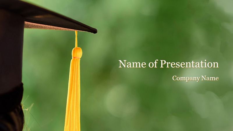 University Graduate Wears Black Cap with Yellow Tassel - Free Google Slides theme and PowerPoint template
