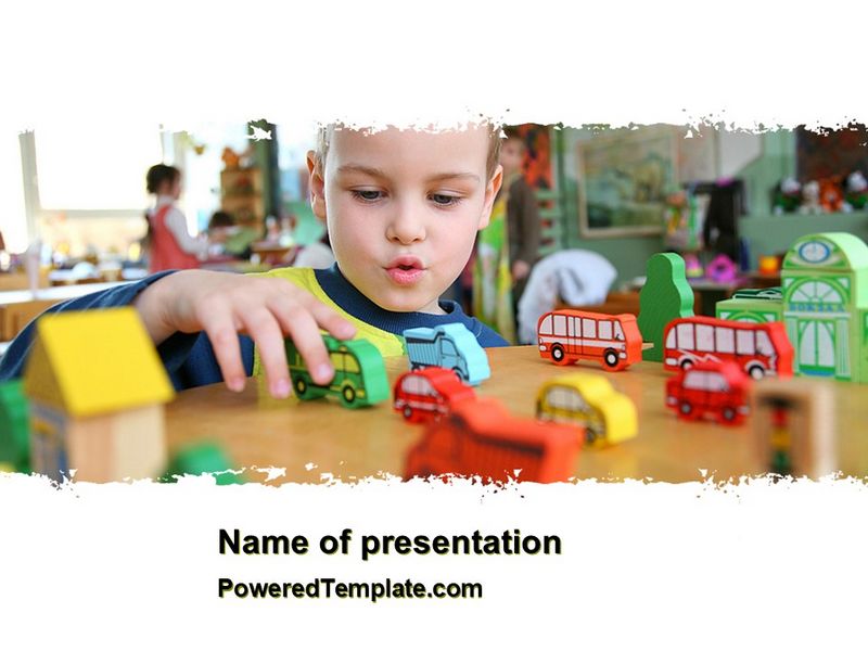 Kid Playing In Kindergarten - Free Google Slides theme and PowerPoint template
