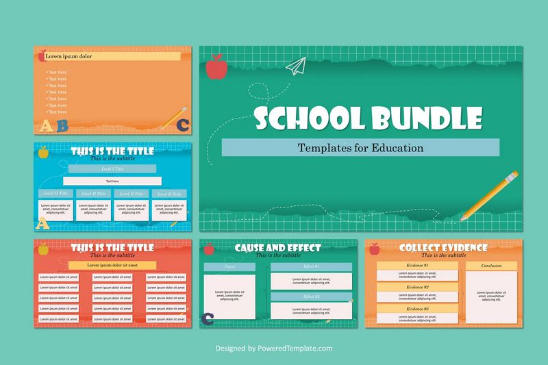 School Bundle Free Presentation Template - Free Google Slides theme and PowerPoint template

