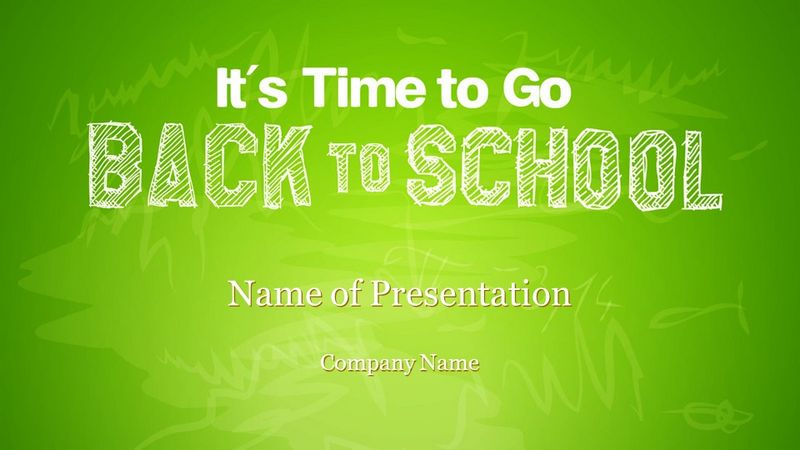 Back to School on Chalkboard PowerPoint Template and Google Slides Theme
