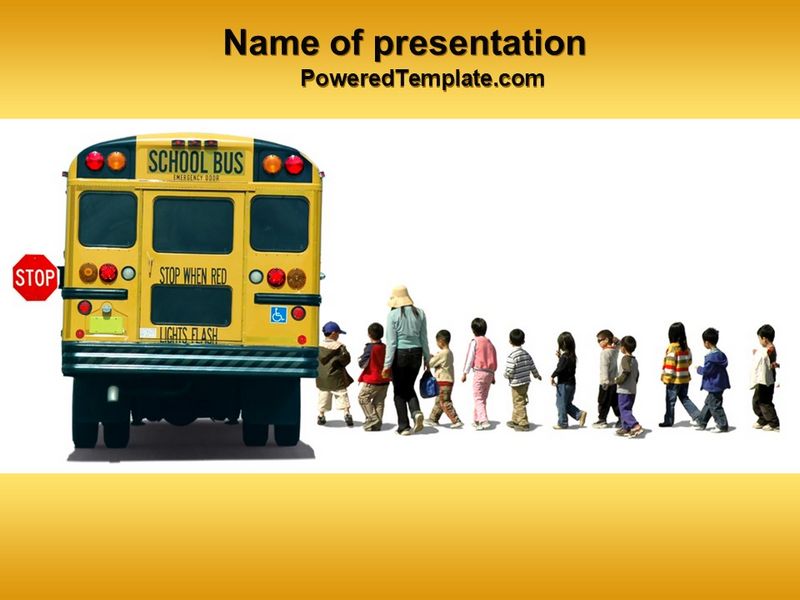 School Bus Stop PowerPoint Template and Google Slides Theme
