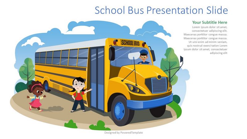 School Bus Free Presentation Slide - Free Google Slides theme and PowerPoint template
