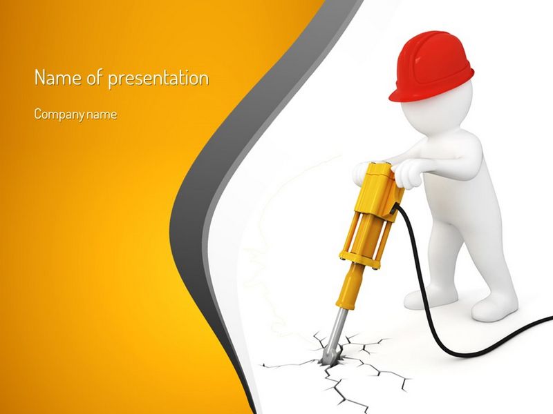 Jackhammer Worker - Free Google Slides theme and PowerPoint template
