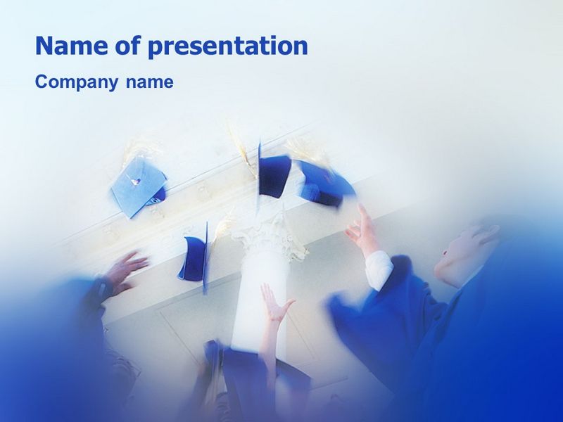 Graduation In Blue Colors - Free Google Slides theme and PowerPoint template
