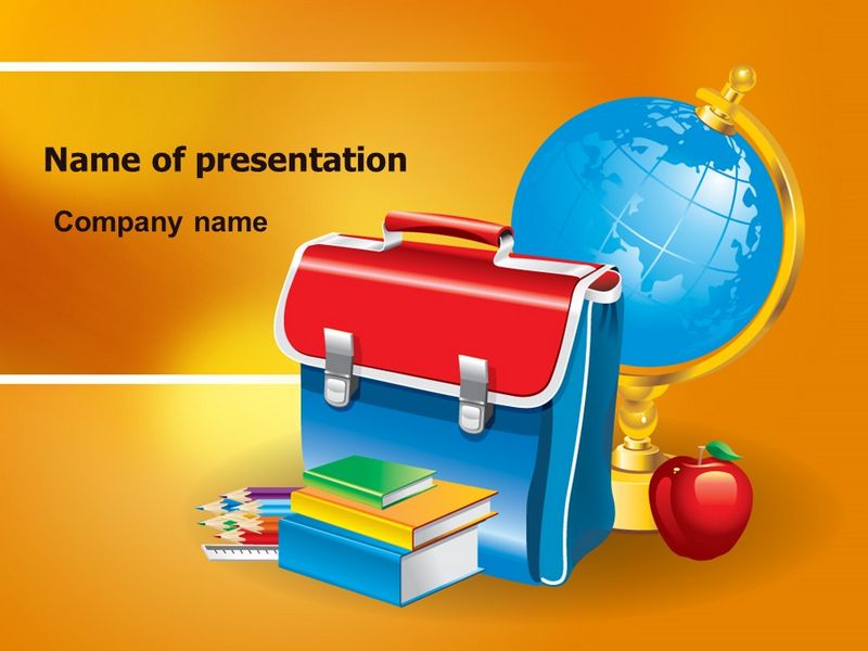 School Bag - Free Google Slides theme and PowerPoint template
