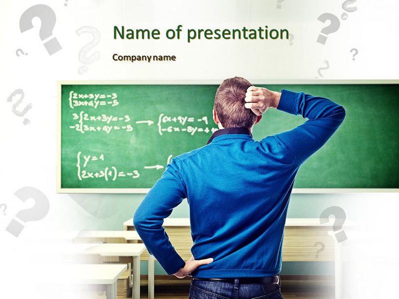 Solving Equation PowerPoint Template and Google Slides Theme
