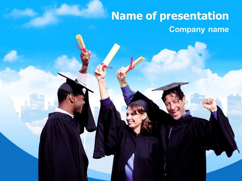 Graduators With Diploma - Free Google Slides theme and PowerPoint template
