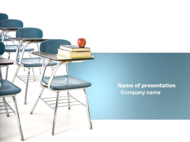 School Desk In A Classroom - Free Google Slides theme and PowerPoint template
