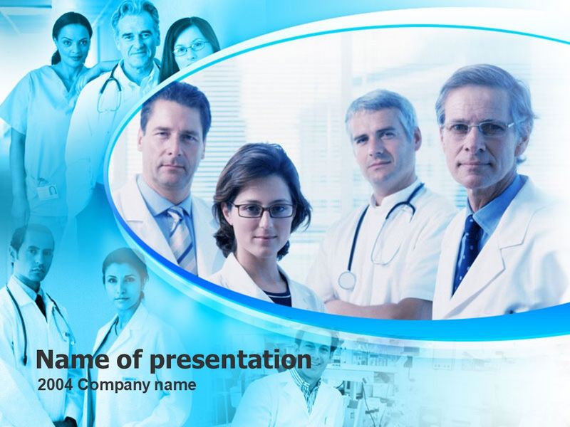 Portrait Of Medical Staff In Blue Colors - Free Google Slides theme and PowerPoint template
