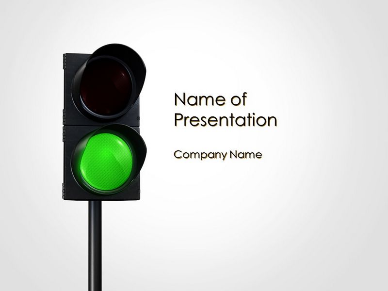 Green Railroad Traffic Light - Free Google Slides theme and PowerPoint template
