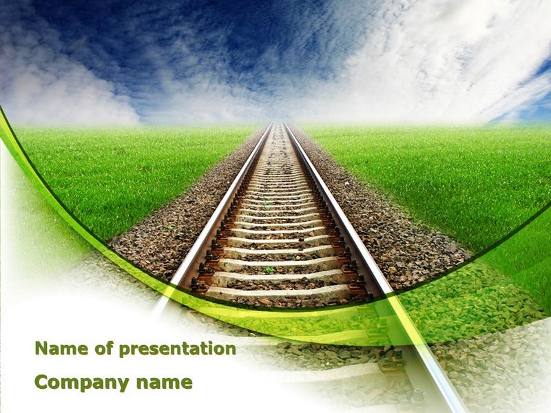 Railway Stretching Into The Blue Distance - Free Google Slides theme and PowerPoint template
