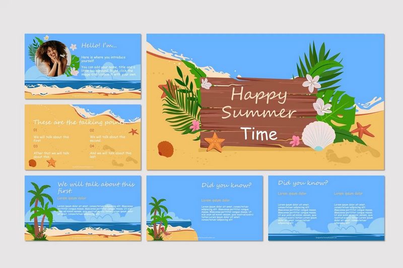 Happy Summer Time - Free Google Slides theme and PowerPoint template
