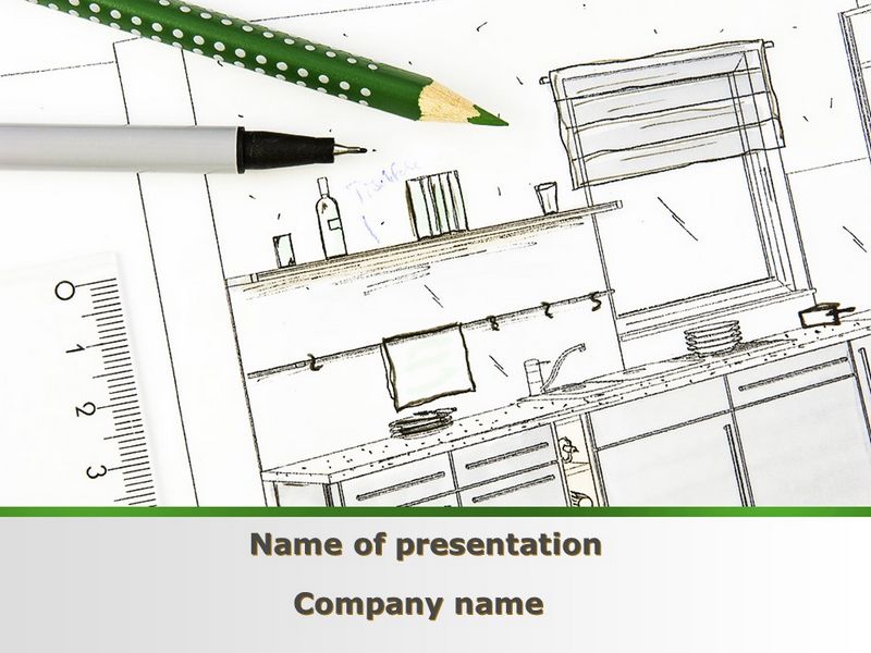 Kitchen Interior Design PowerPoint Template and Google Slides Theme
