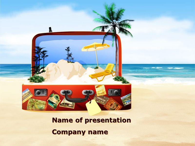Vacation Suitcase PowerPoint Template and Google Slides Theme
