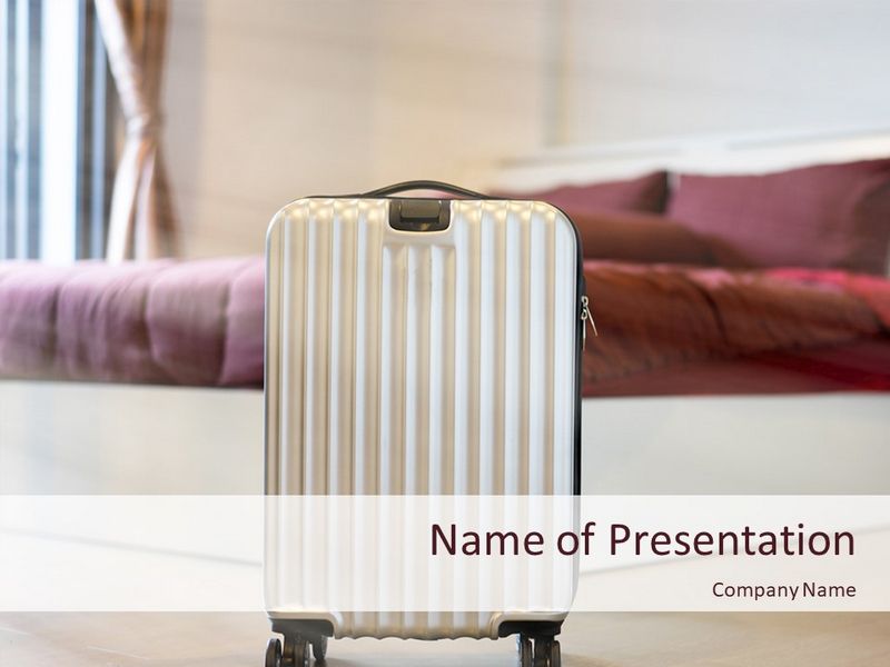 Luggage in the Hotel Room - Google Slides theme and PowerPoint template
