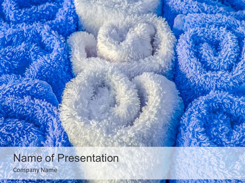 White and Blue Wool Fluffy Towels - Google Slides theme and PowerPoint template
