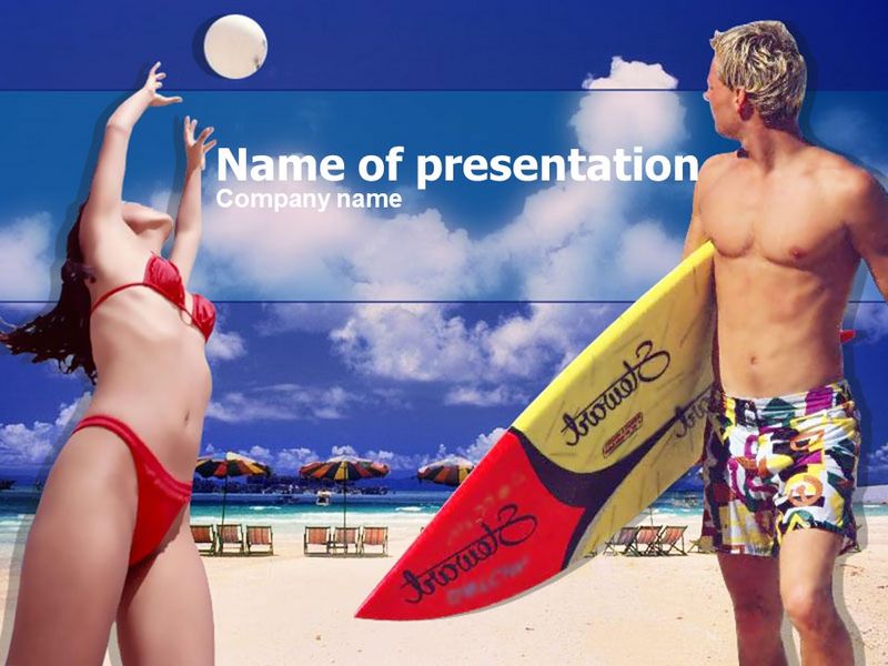Surfing Beach - Free Google Slides theme and PowerPoint template

