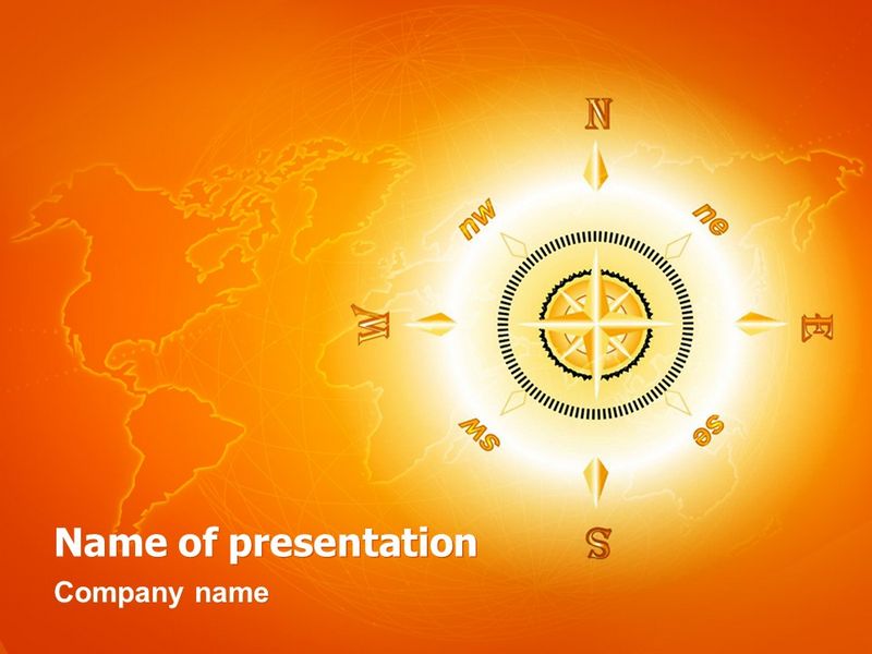 Wind Rose In Orange Color - Free Google Slides theme and PowerPoint template
