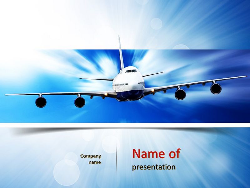 Jet Aircraft PowerPoint Template and Google Slides Theme
