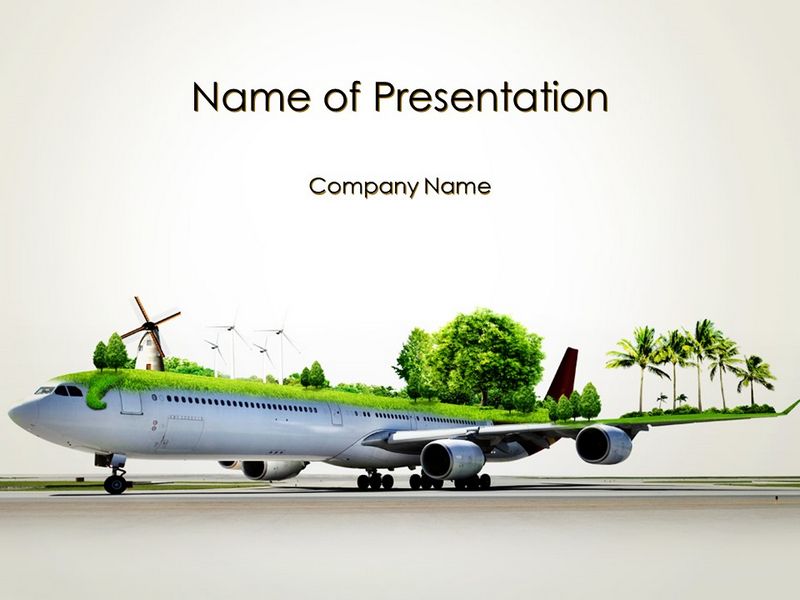 Travel by Airplane PowerPoint Template and Google Slides Theme
