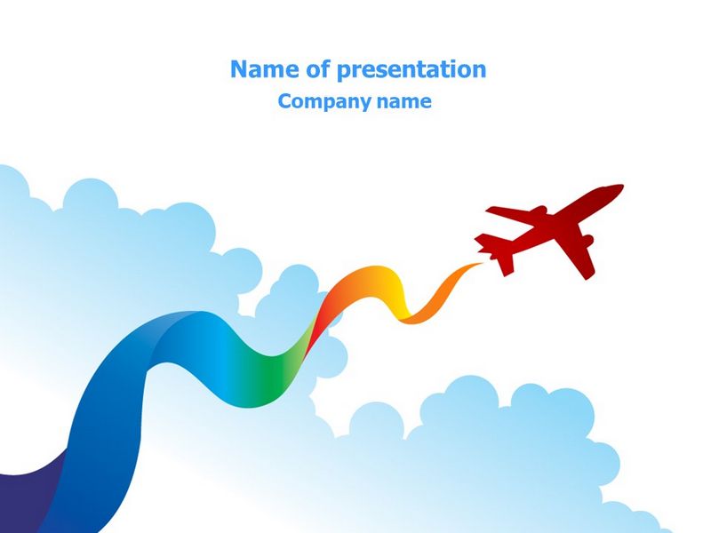 Airplane Illustration PowerPoint Template and Google Slides Theme
