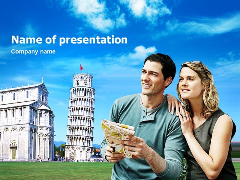 Tourists & Pisa - Free Google Slides theme and PowerPoint template
