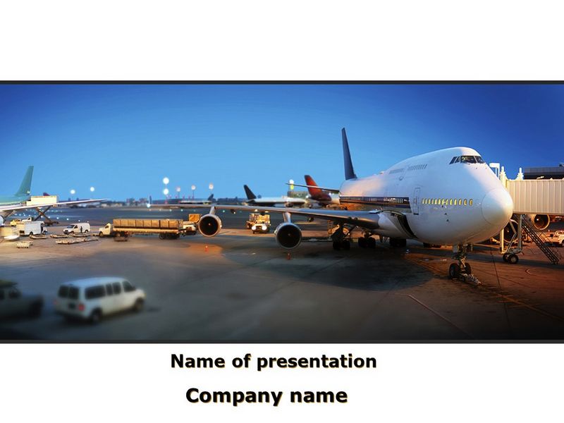 Airport Service PowerPoint Template and Google Slides Theme
