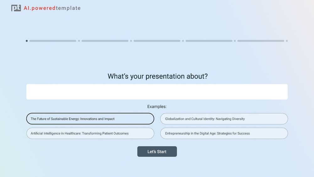 How to Generate a Beautiful Presentation with AI -- What’s your presentation about?